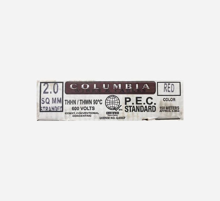 COLUMBIA THHN WIRE STRANDED (2.0mm, 3.5mm, 5.5mm)
