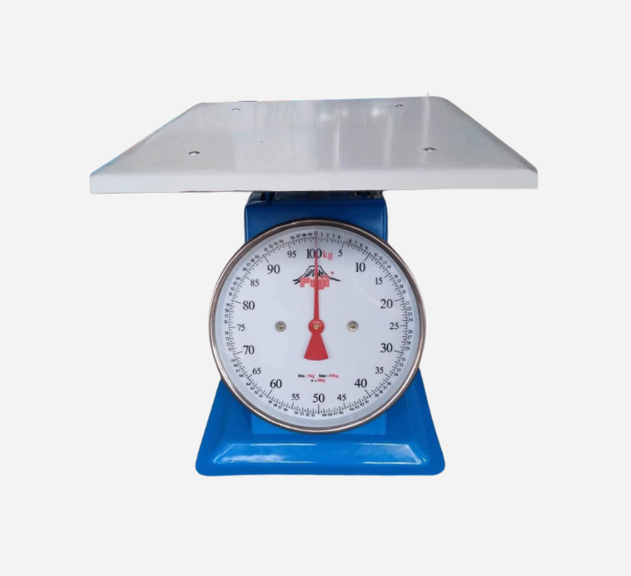 FUJI DIAL TABLE SCALE, 100 KG X 500G, FLAT PLATE WITH LOCK FTF-100