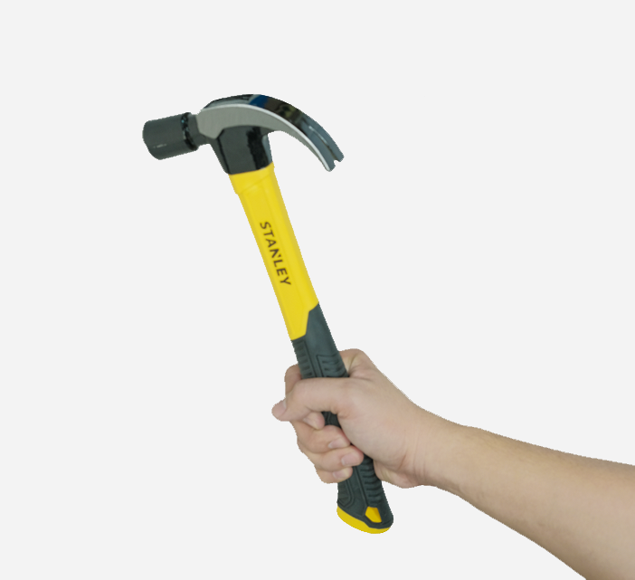 STANLEY CLAW HAMMER F/GLASS HANDLE 16OZ 51-071/STHT51391