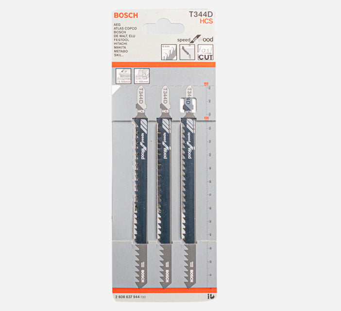 Bosch T344D Jigsaw Blade (Thick Wood) Speed for Wood 2608637944