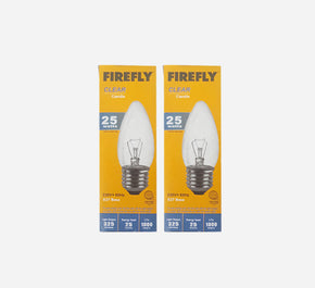 FIREFLY CANDLE LAMP CLEAR 25W FINC25/C14 Mackun Hardware