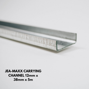 JEA-MAXX CARRYING CHANNEL 12mm x 38mm x 5m T=0.80mm Mackun Hardware